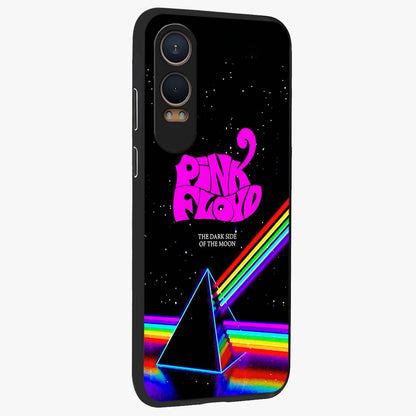 Galactic Light Frequency Glass Case for 1+Nord CE 4 Lite side perspective highlighting dynamic frequency textures and smooth build