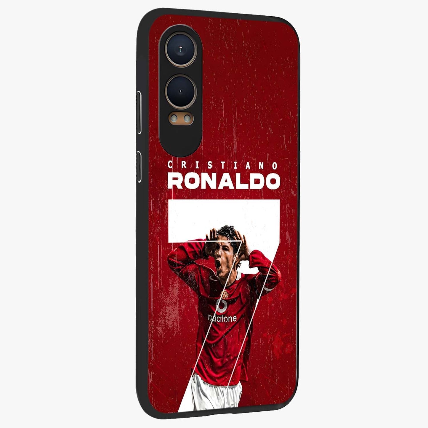 Goal Celebration Legacy Glass Case for 1+Nord CE 4 Lite side perspective highlighting bold detailing and premium edge finish