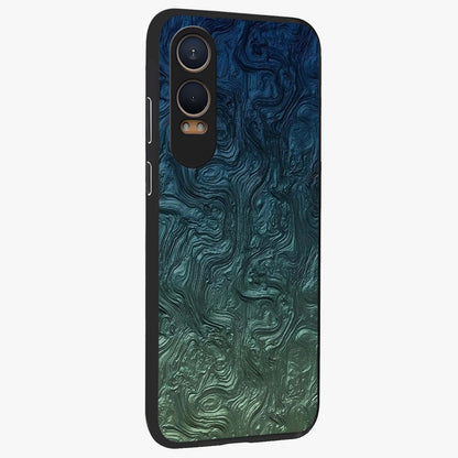Marble Dream Blur Glass Case for 1+Nord CE 4 Lite side perspective highlighting refined marble textures and premium edges