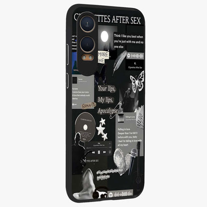 Midnight Love Echo Glow Glass Case for 1+Nord CE 4 Lite side perspective highlighting soft light textures and sleek build