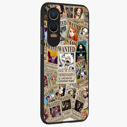 Pirate Wanted Legends Glass Case for 1+Nord CE 4 Lite side perspective highlighting detailed character textures and premium edges