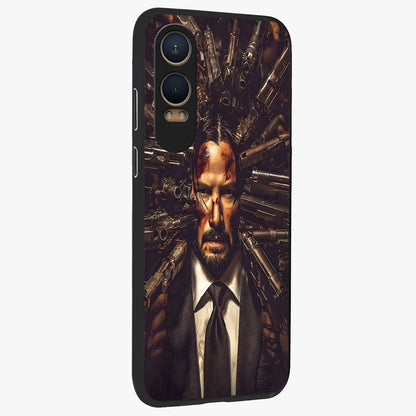 Relentless Shadow Assassin Glass Case for 1+Nord CE 4 Lite side perspective highlighting sharp textures and sleek premium build
