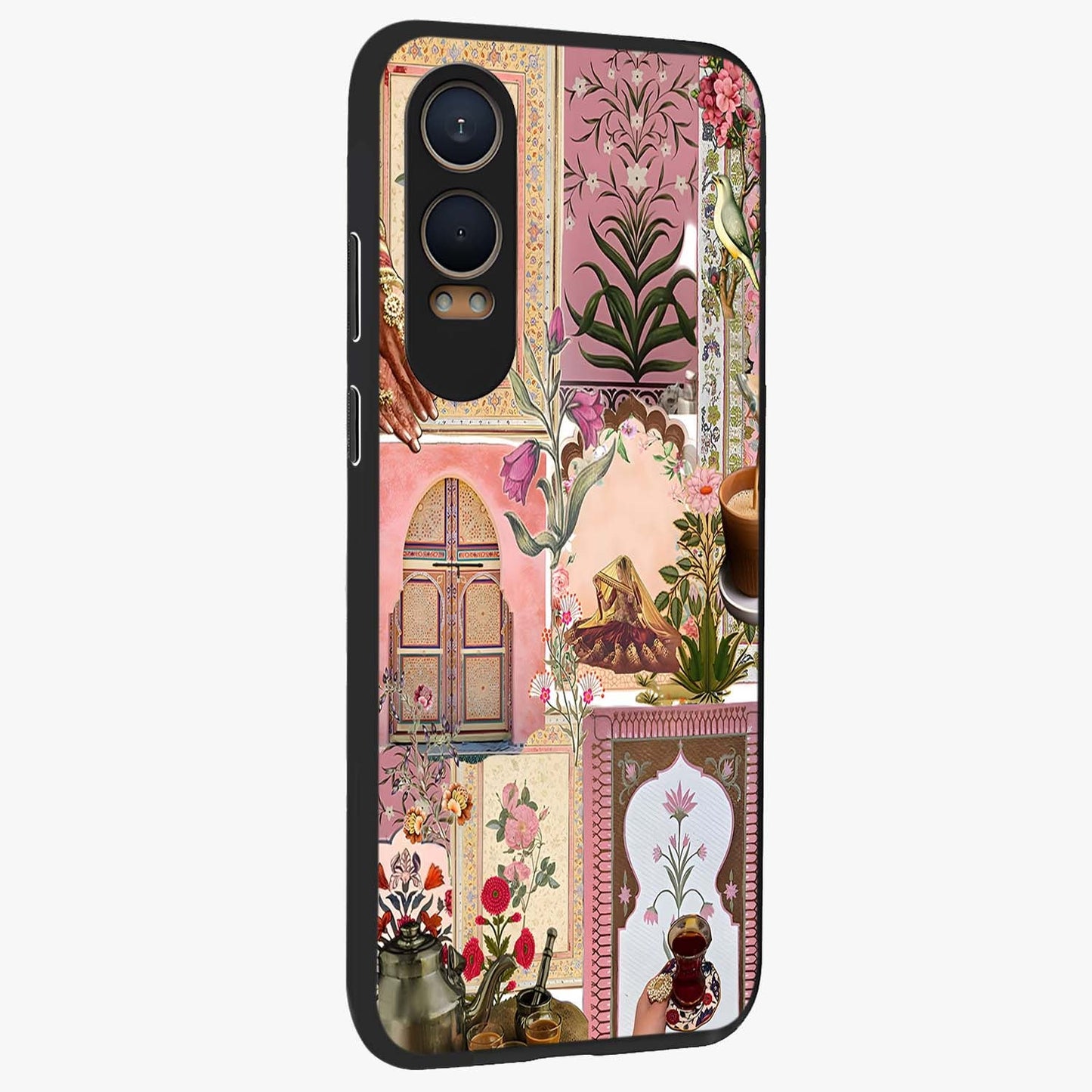 Royal Pink Legacy Glass Case for 1+Nord Ce 4 Lite side perspective highlighting smooth textures and premium edges