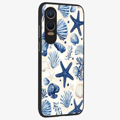 Seaside Starfish Magic Glass Case for 1+Nord Ce 4 Lite side perspective highlighting playful beach textures and sleek build