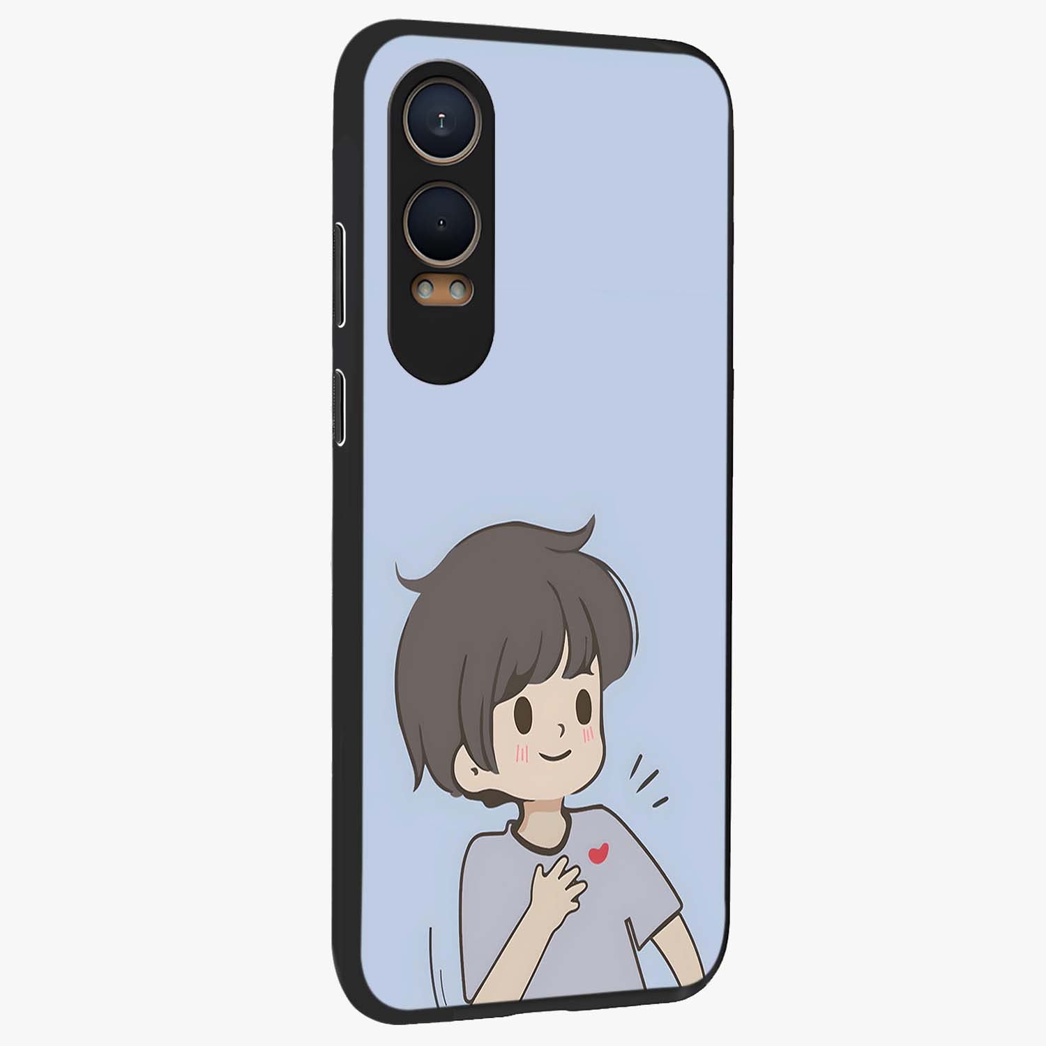 Sending You Love Glass Case for 1+Nord Ce 4 Lite side perspective highlighting elegant text detailing and smooth premium build