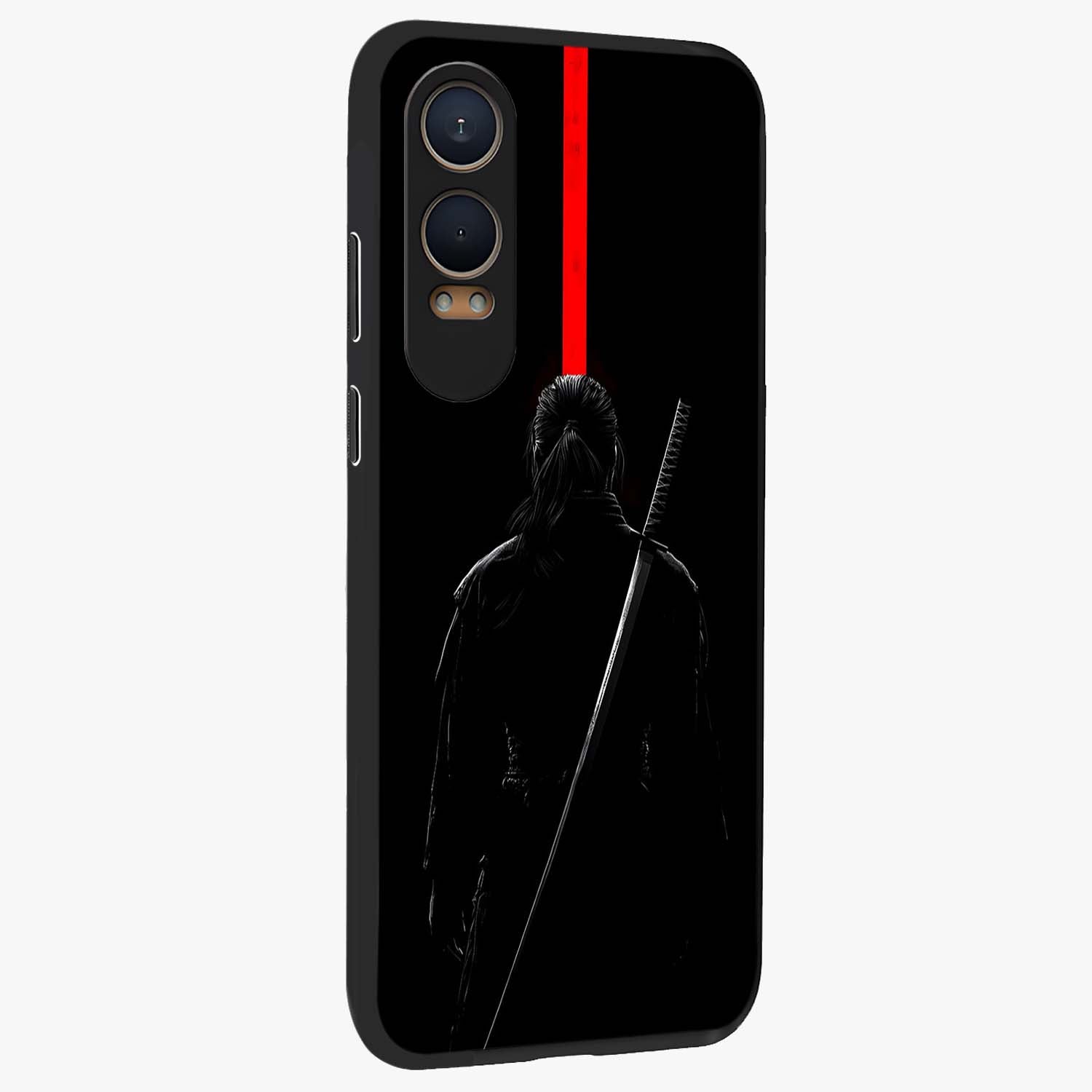 Silent Blade Resolve Glass Case for 1+Nord CE 4 Lite side perspective highlighting sharp textures and sleek premium build