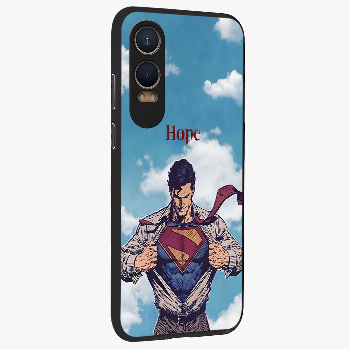 Symbol of Hope Glass Case for 1+Nord Ce 4 Lite side perspective highlighting clean textures and premium edges