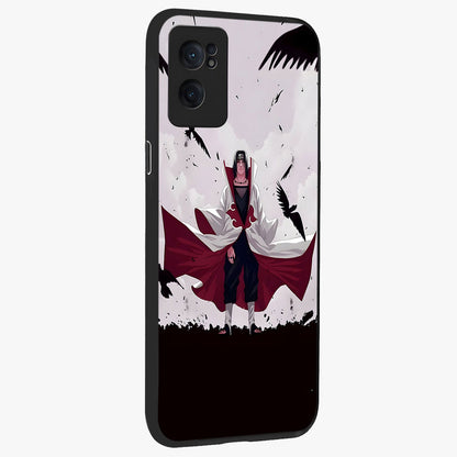 Crimson Crow Ascension Glass Case for 1+Nord CE 2  angled mockup showcasing glossy finish and dramatic gothic design