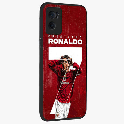Goal Celebration Legacy Glass Case for 1+Nord CE 2  angled mockup showcasing glossy finish and dynamic action tones