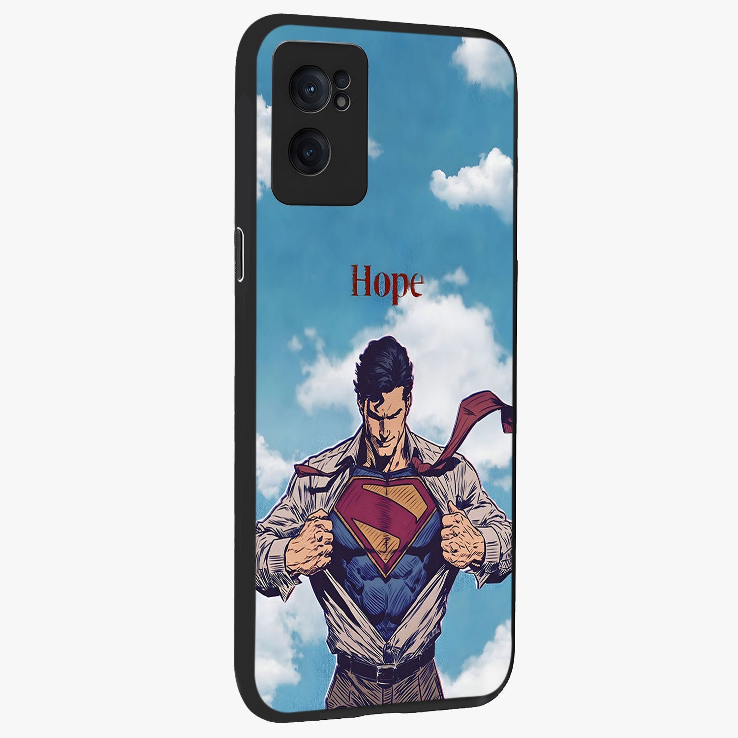 Symbol of Hope Glass Case for 1+Nord Ce 2  angled mockup showcasing glossy finish and uplifting design tones