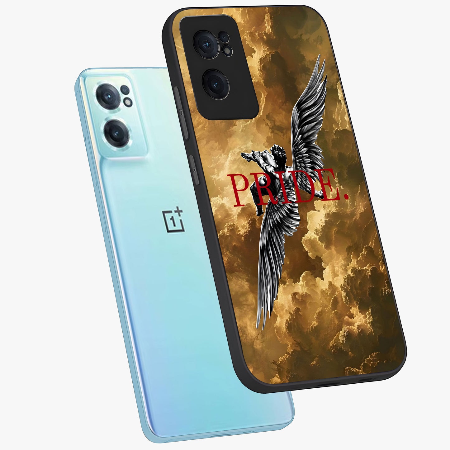 Celestial Fallen Pride Glass Case for 1+Nord CE 2  side perspective highlighting deep space textures and premium edge finish