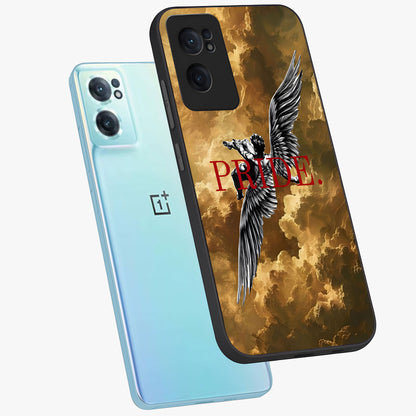 Celestial Fallen Pride Glass Case for 1+Nord CE 2  side perspective highlighting deep space textures and premium edge finish