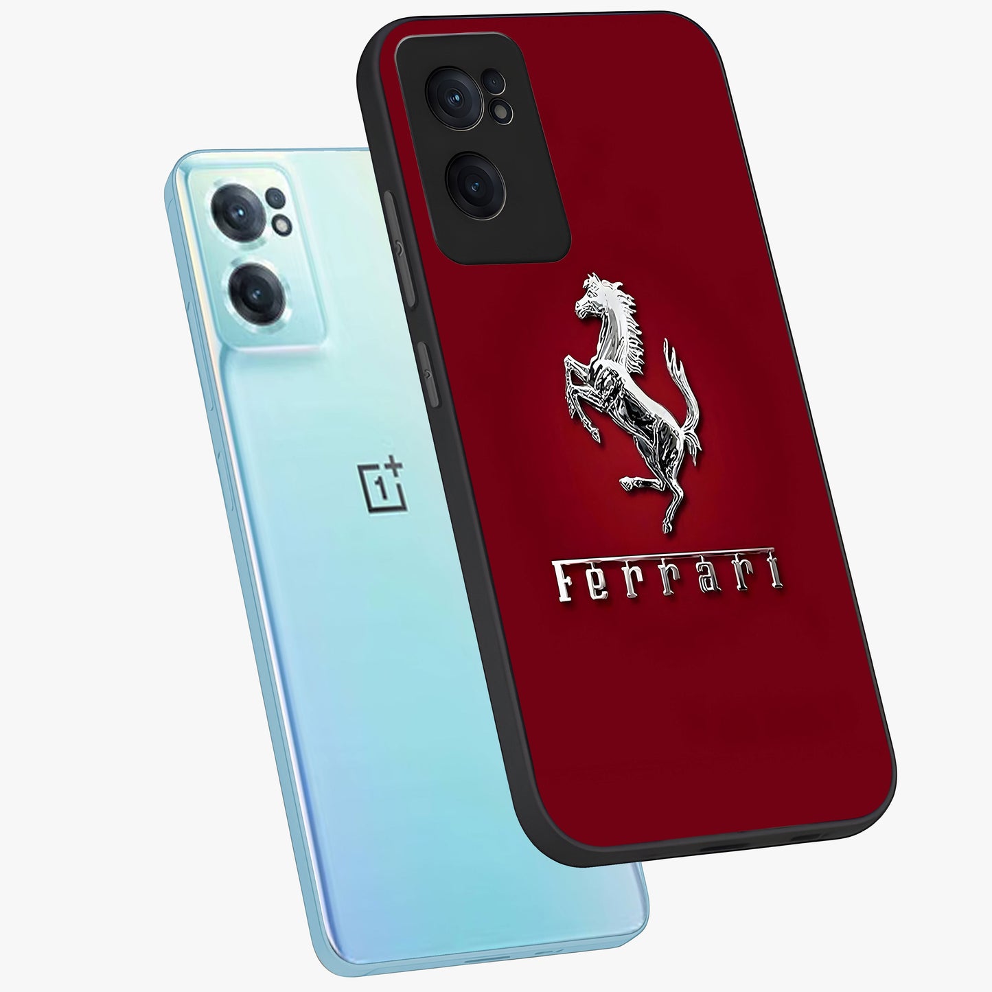 Crimson Stallion Prestige Glass Case for 1+Nord CE 2  side perspective highlighting refined textures and sleek premium build