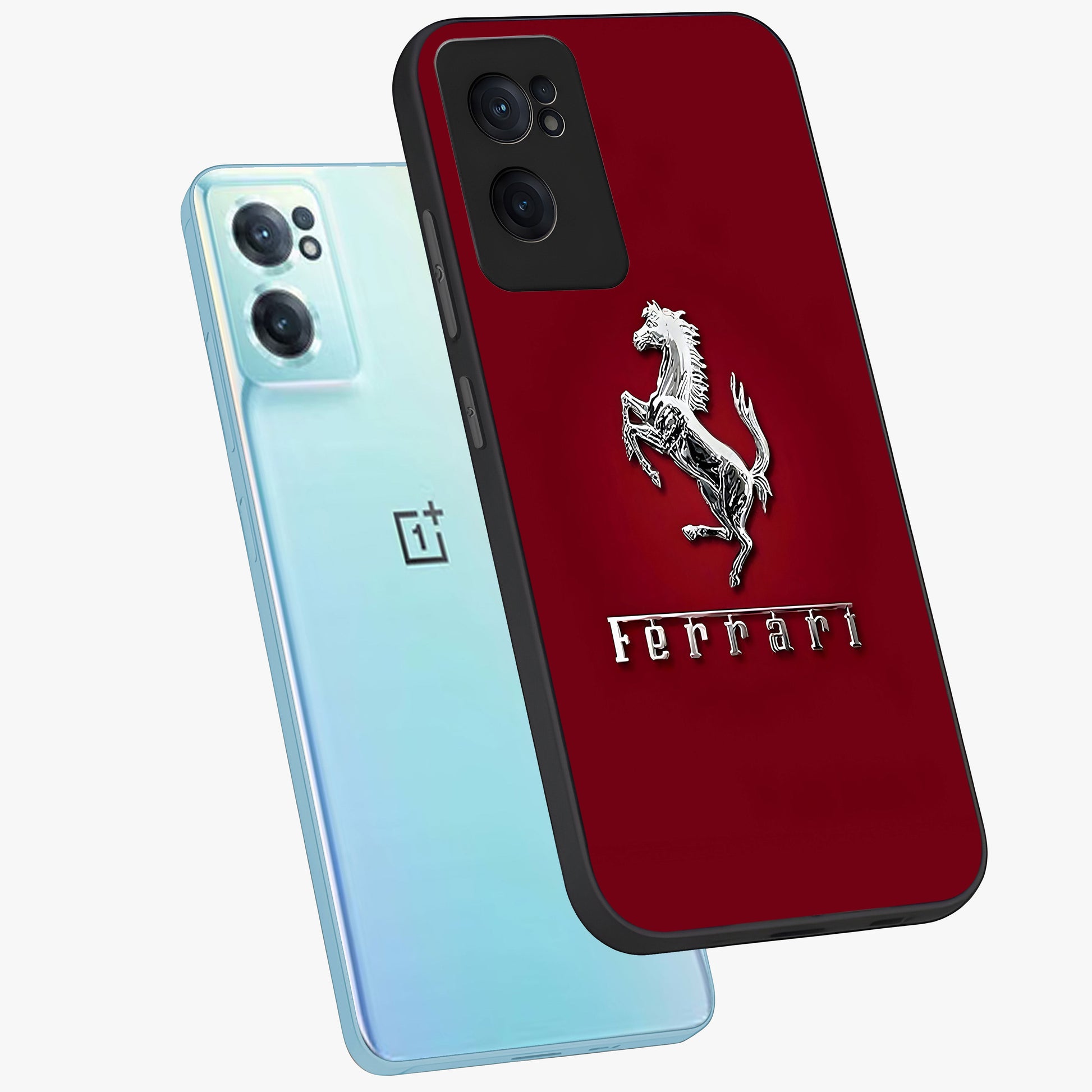 Crimson Stallion Prestige Glass Case for 1+Nord CE 2  side perspective highlighting refined textures and sleek premium build