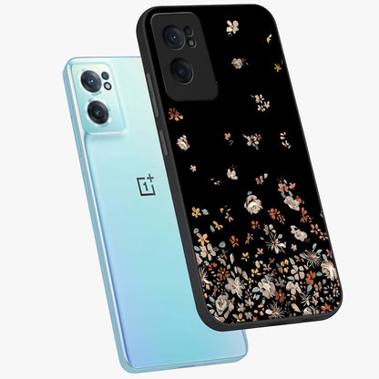 Dark Petal Aesthetic Glass Case for 1+Nord CE 2  side perspective highlighting refined textures and premium edge finish