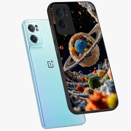 Galactic Dessert Dream Printed Glass Case for 1+Nord CE 2  side perspective highlighting sweet fantasy detailing and smooth build