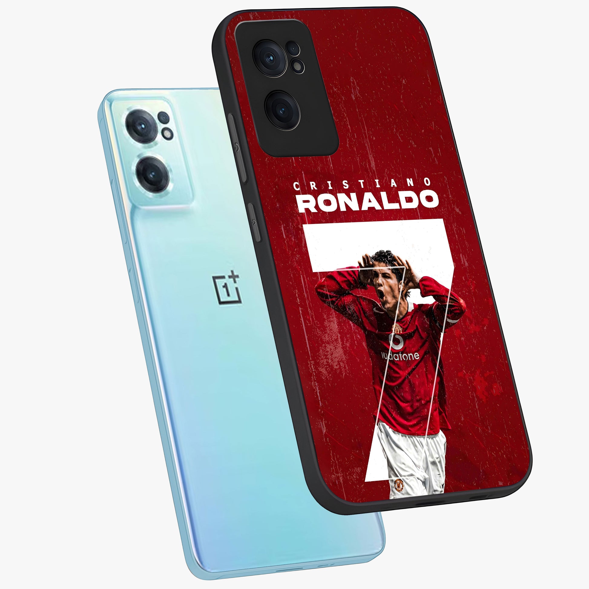 Goal Celebration Legacy Glass Case for 1+Nord CE 2  side perspective highlighting bold detailing and premium edge finish
