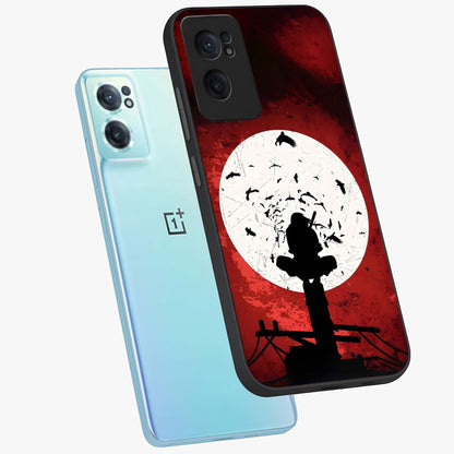 Itachi Limited Edition Naruto Anime Case Glass Case for 1+Nord CE 2  side perspective highlighting sharp anime detailing and premium edges