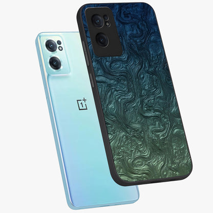 Marble Dream Blur Glass Case for 1+Nord CE 2  side perspective highlighting refined marble textures and premium edges