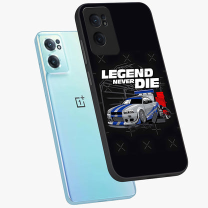 Midnight Racing Legacy Glass Case for 1+Nord CE 2  side perspective highlighting sleek speed textures and premium edges