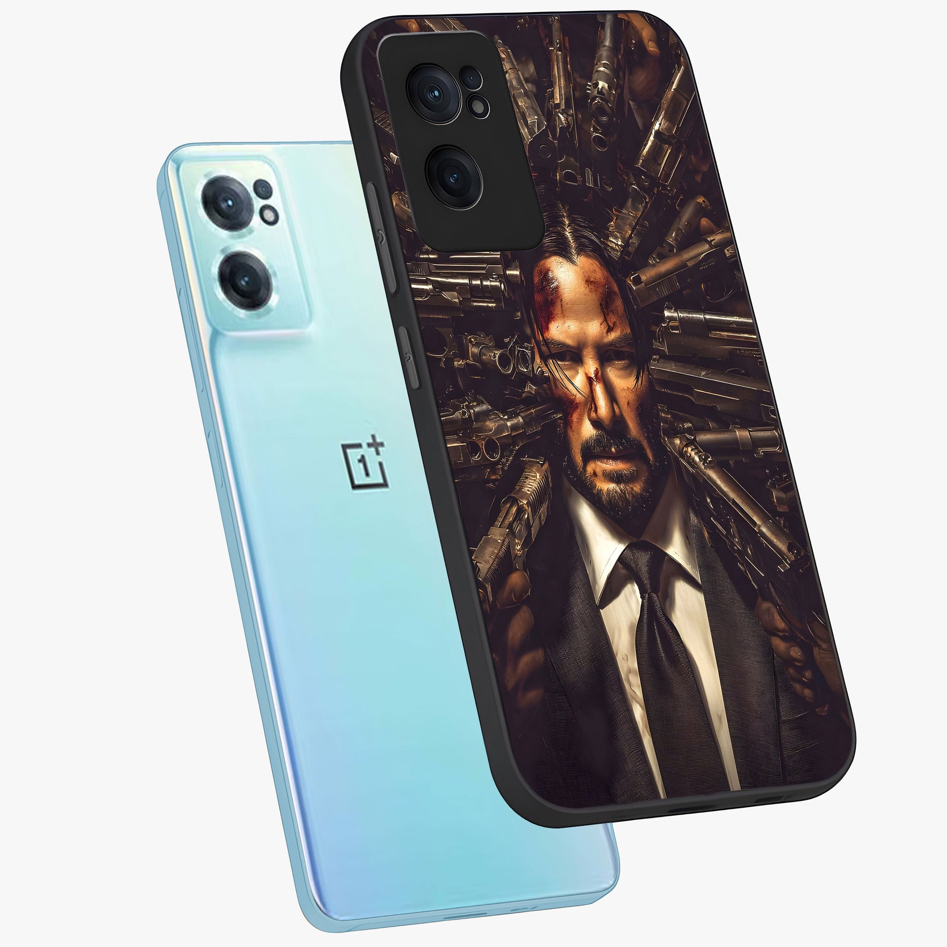 Relentless Shadow Assassin Glass Case for 1+Nord CE 2  side perspective highlighting sharp textures and sleek premium build