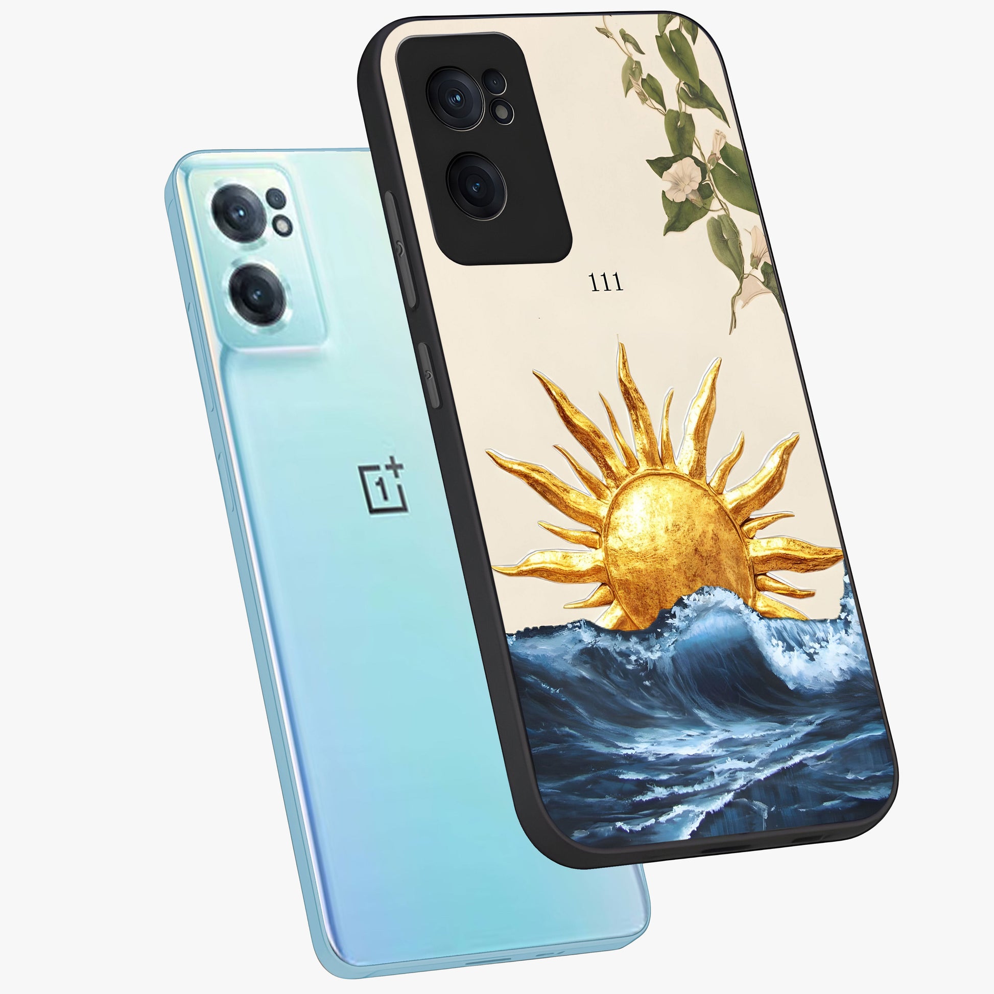 Solar Wave Bloom Glass Case for 1+Nord CE 2  side perspective highlighting radiant textures and premium edges