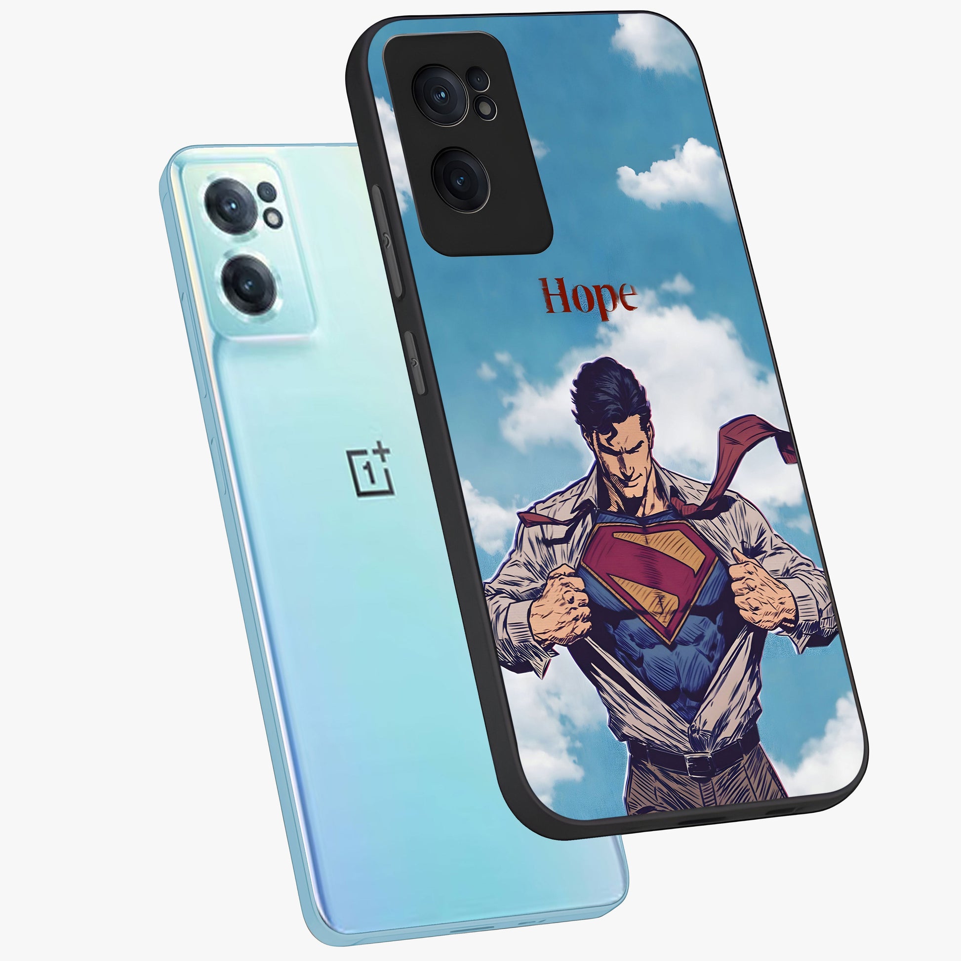 Symbol of Hope Glass Case for 1+Nord Ce 2  side perspective highlighting clean textures and premium edges