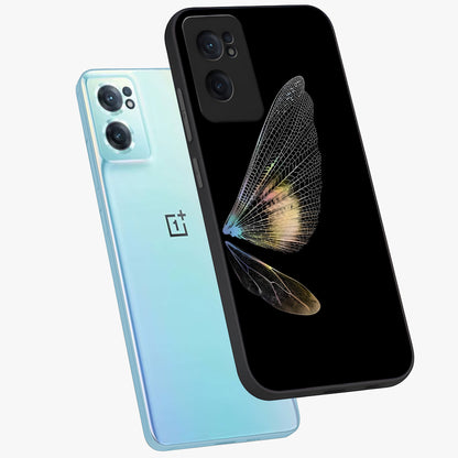 Whispers of Wings Glass Case for 1+Nord Ce 2  side perspective highlighting light airy textures and premium edges