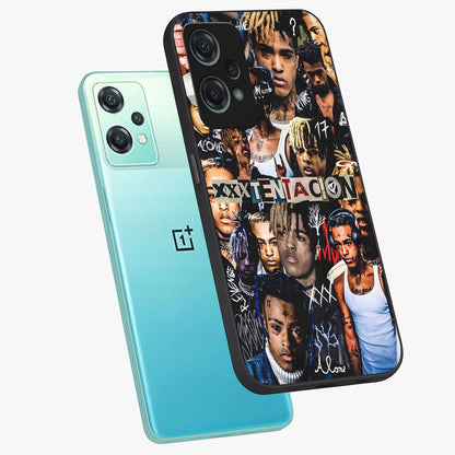 Broken Fame Diaries Glass Case for 1+Nord Ce 2 Lite angled mockup showcasing glossy finish and edgy aesthetic design