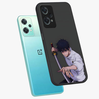 Void Silence Aesthetic Glass Case for 1+Nord Ce 2 Lite angled mockup showcasing glossy finish and modern aesthetic detailing