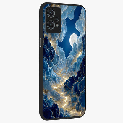 Celestial Cloud Path Glass Case for 1+Nord Ce 2 Lite side perspective highlighting airy cloud details and premium build