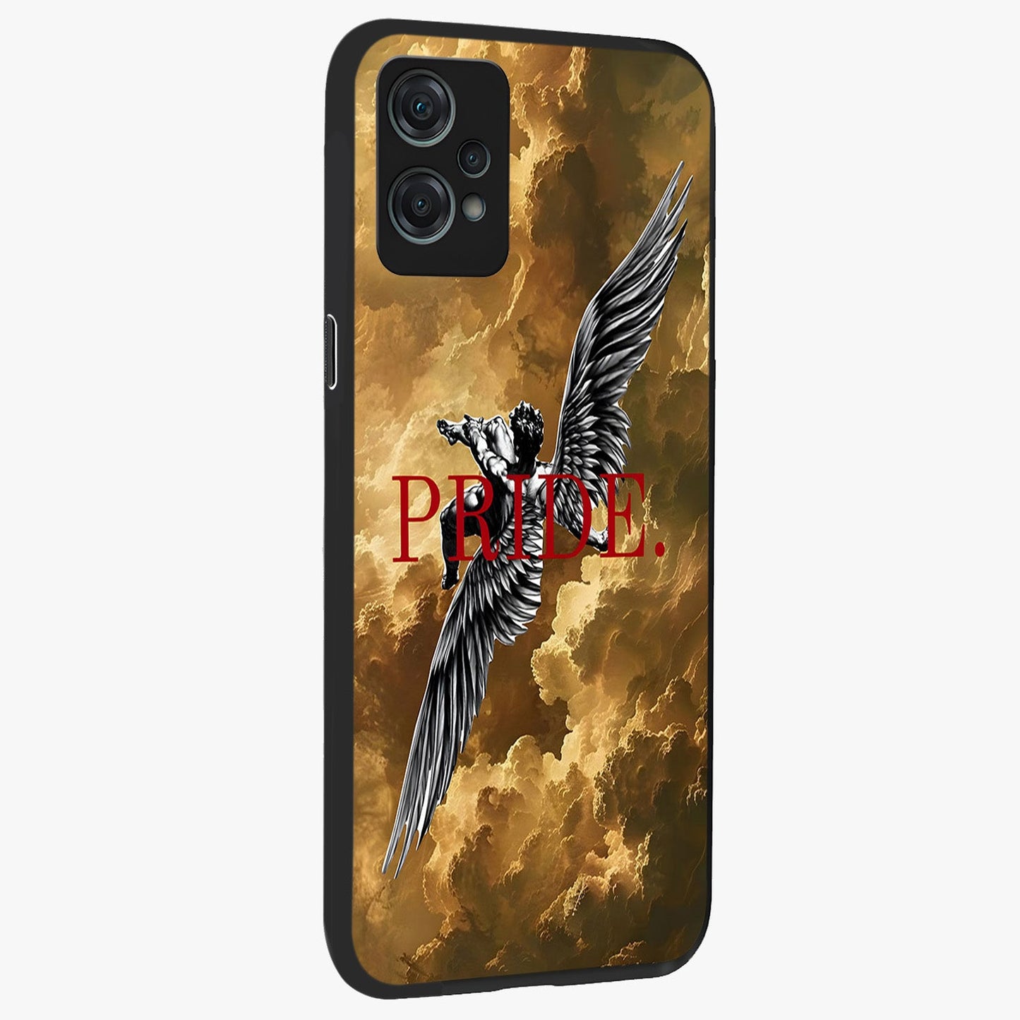 Celestial Fallen Pride Glass Case for 1+Nord Ce 2 Lite side perspective highlighting deep space textures and premium edge finish