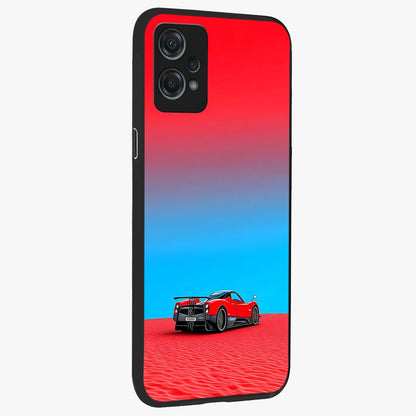 Crimson Speed Mirage Glass Case for 1+Nord Ce 2 Lite side perspective highlighting smooth aerodynamic design and premium edges