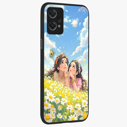 Daisy Daydream Love Glass Case for 1+Nord Ce 2 Lite side perspective highlighting charming floral textures and premium edge finish