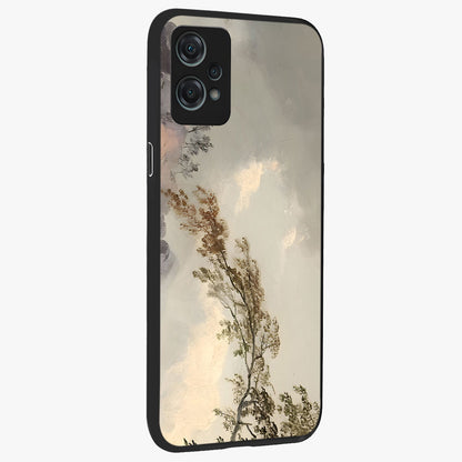 Dreamlike Wind Field Glass Case for 1+Nord Ce 2 Lite side perspective highlighting smooth gradients and premium edge finish