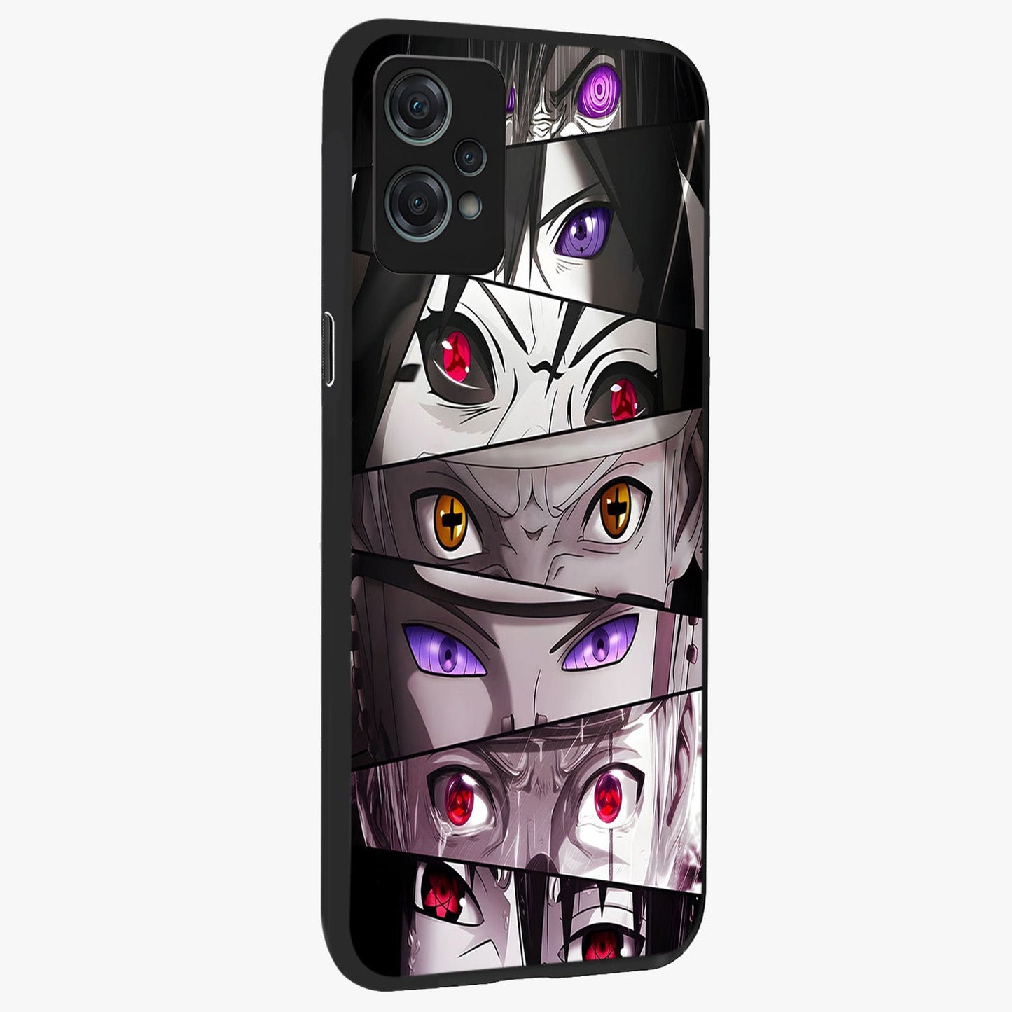 Eyes of Destiny Glass Case for 1+Nord Ce 2 Lite side perspective highlighting dramatic textures and sleek premium edges