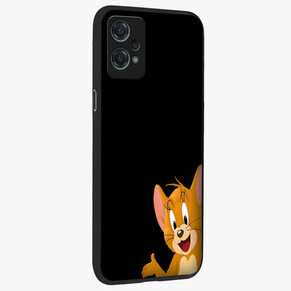 Forever Chasing Love Jerry Glass Case for 1+Nord Ce 2 Lite side perspective highlighting cute illustration textures and smooth build