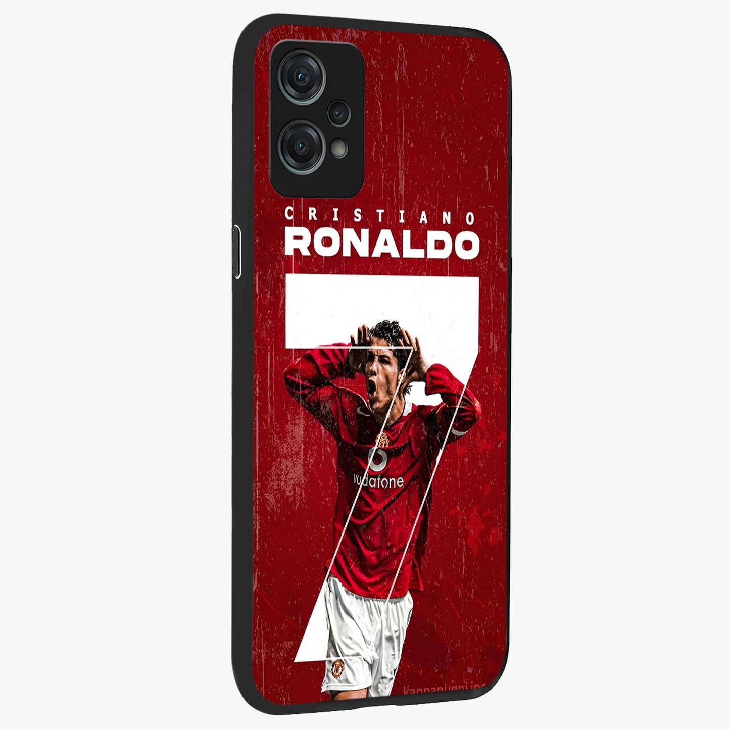 Goal Celebration Legacy Glass Case for 1+Nord Ce 2 Lite side perspective highlighting bold detailing and premium edge finish