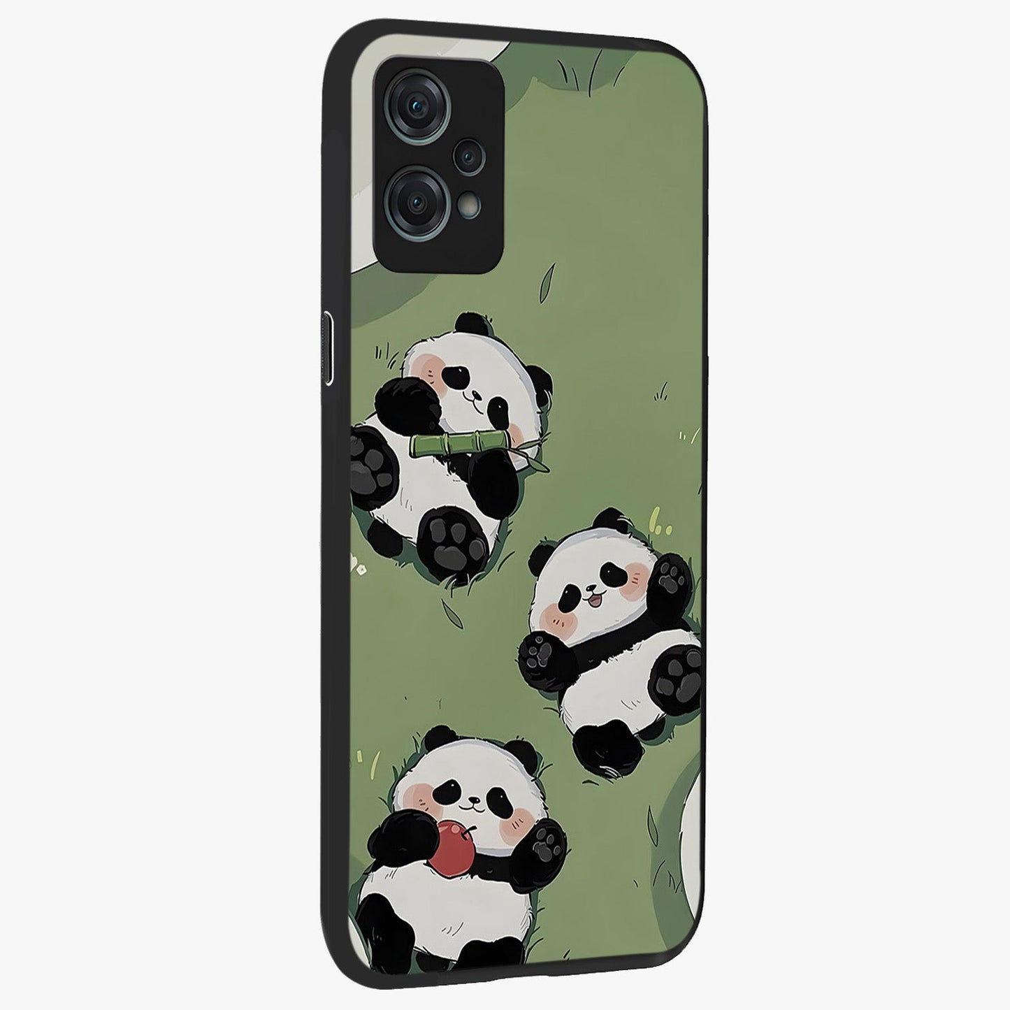 Lazy Panda Picnic Glass Case for 1+Nord Ce 2 Lite side perspective highlighting cute illustration textures and smooth premium build