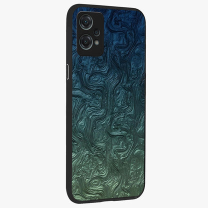 Marble Dream Blur Glass Case for 1+Nord Ce 2 Lite side perspective highlighting refined marble textures and premium edges