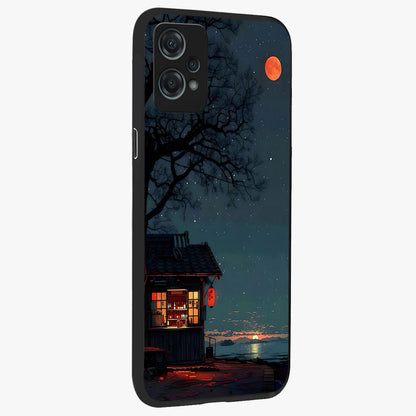 Midnight Lantern Glow Glass Case for 1+Nord Ce 2 Lite side perspective highlighting soft light textures and sleek build