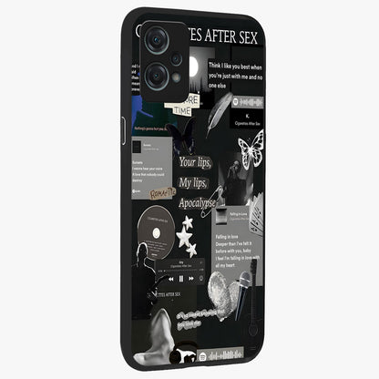 Midnight Love Glow Glass Case for 1+Nord Ce 2 Lite side perspective highlighting soft light textures and sleek build