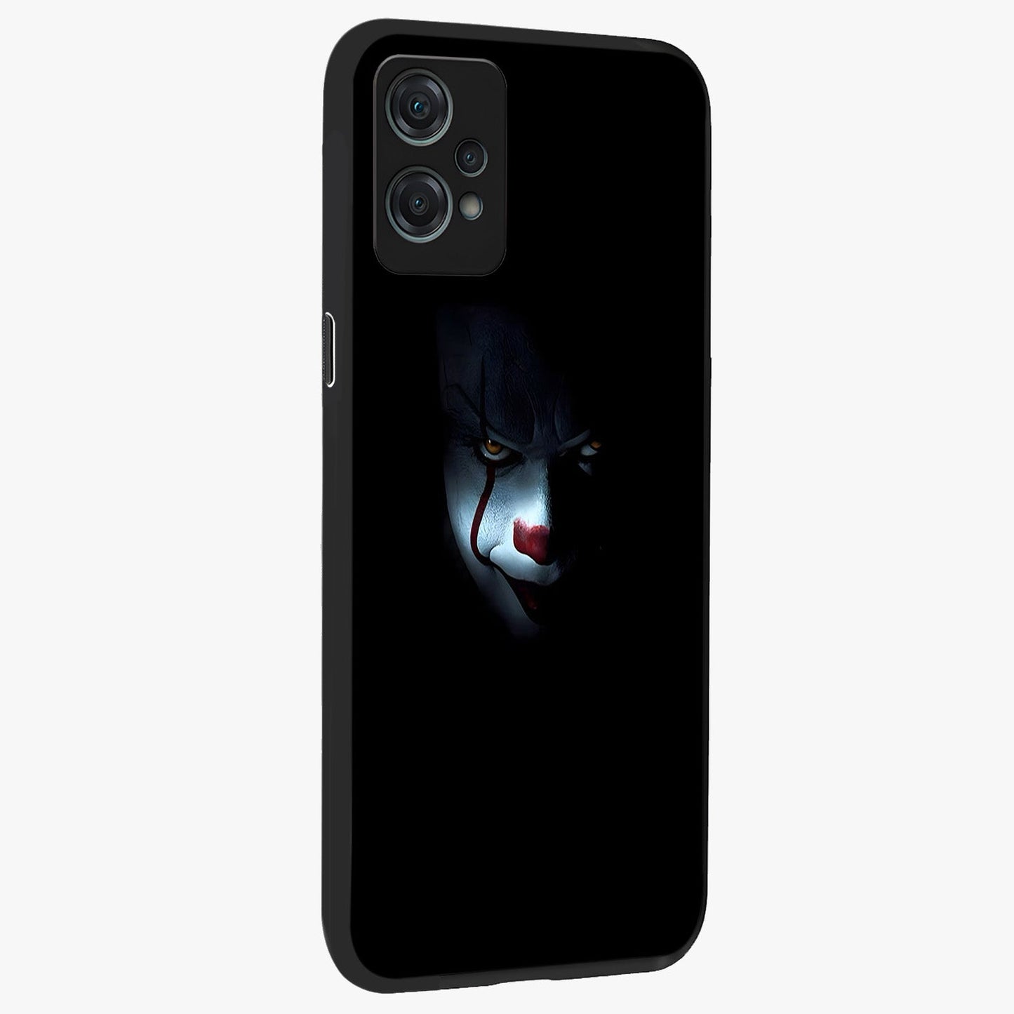 Midnight Madness Smile Glass Case for 1+Nord Ce 2 Lite side perspective highlighting expressive textures and sleek edges