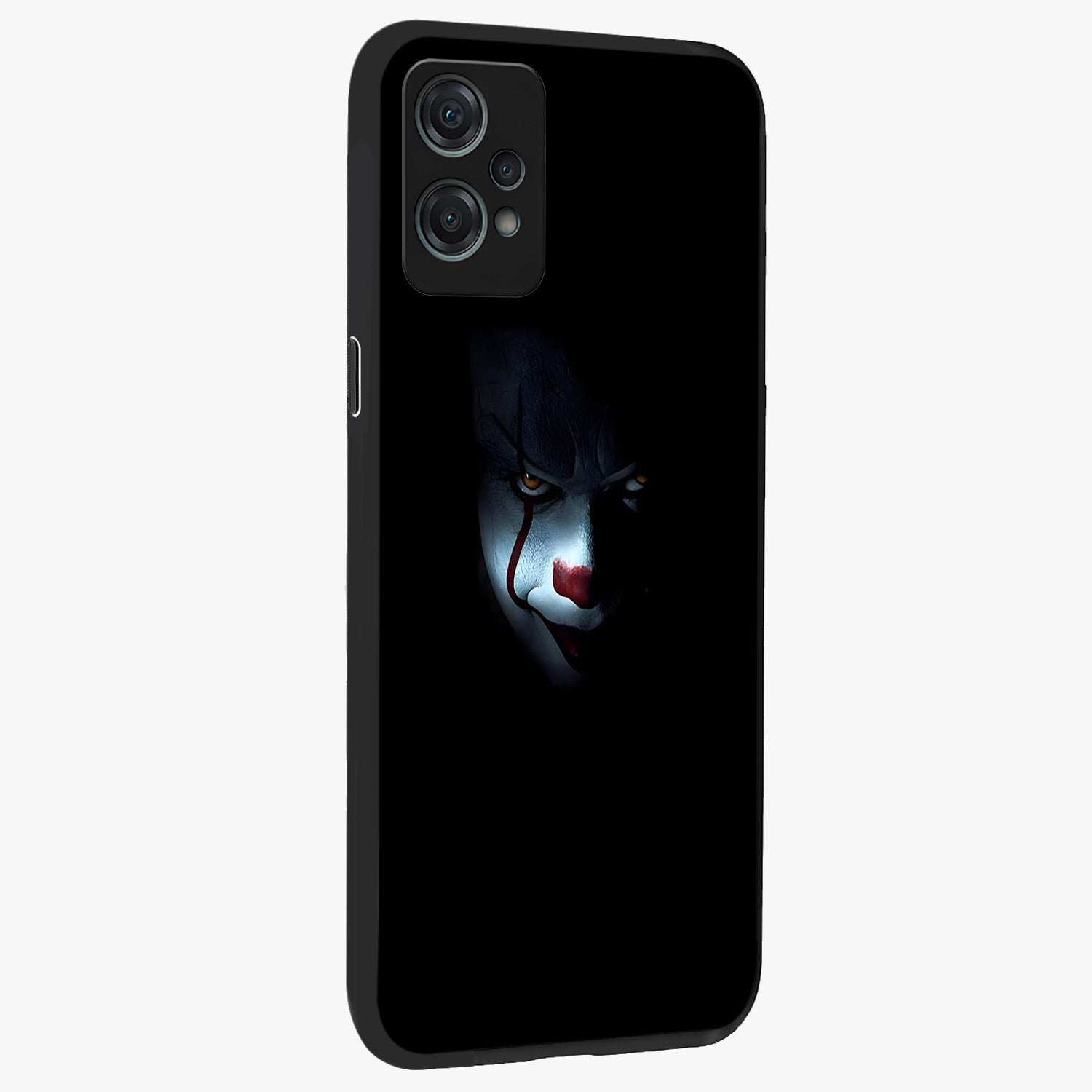 Midnight Madness Smile Glass Case for 1+Nord Ce 2 Lite side perspective highlighting expressive textures and sleek edges