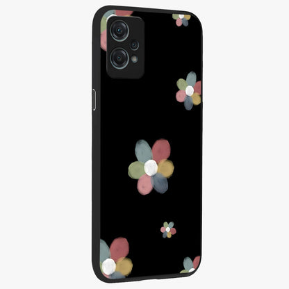 Minimal Floral Charm Glass Case for 1+Nord Ce 2 Lite side perspective highlighting refined minimal textures and smooth build
