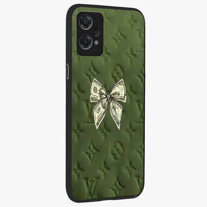 Money Bow Lv Glass Case for 1+Nord Ce 2 Lite side perspective highlighting stylish textures and sleek build