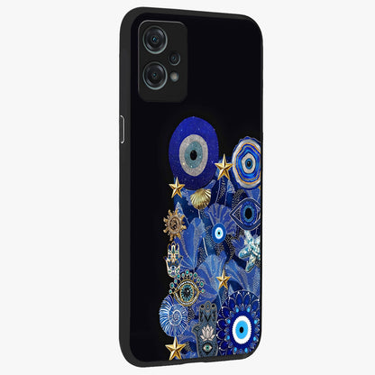 Mystic Ocean Eye Glass Case for 1+Nord Ce 2 Lite side perspective highlighting intricate eye textures and sleek edges