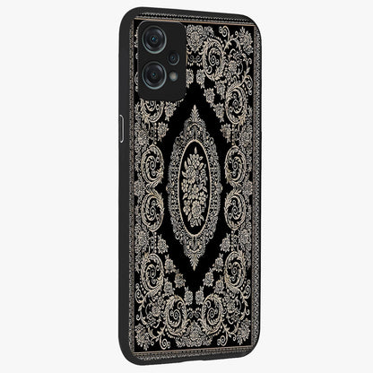 Noir Bloom Elegance Glass Case for 1+Nord Ce 2 Lite side perspective highlighting subtle textures and sleek premium build
