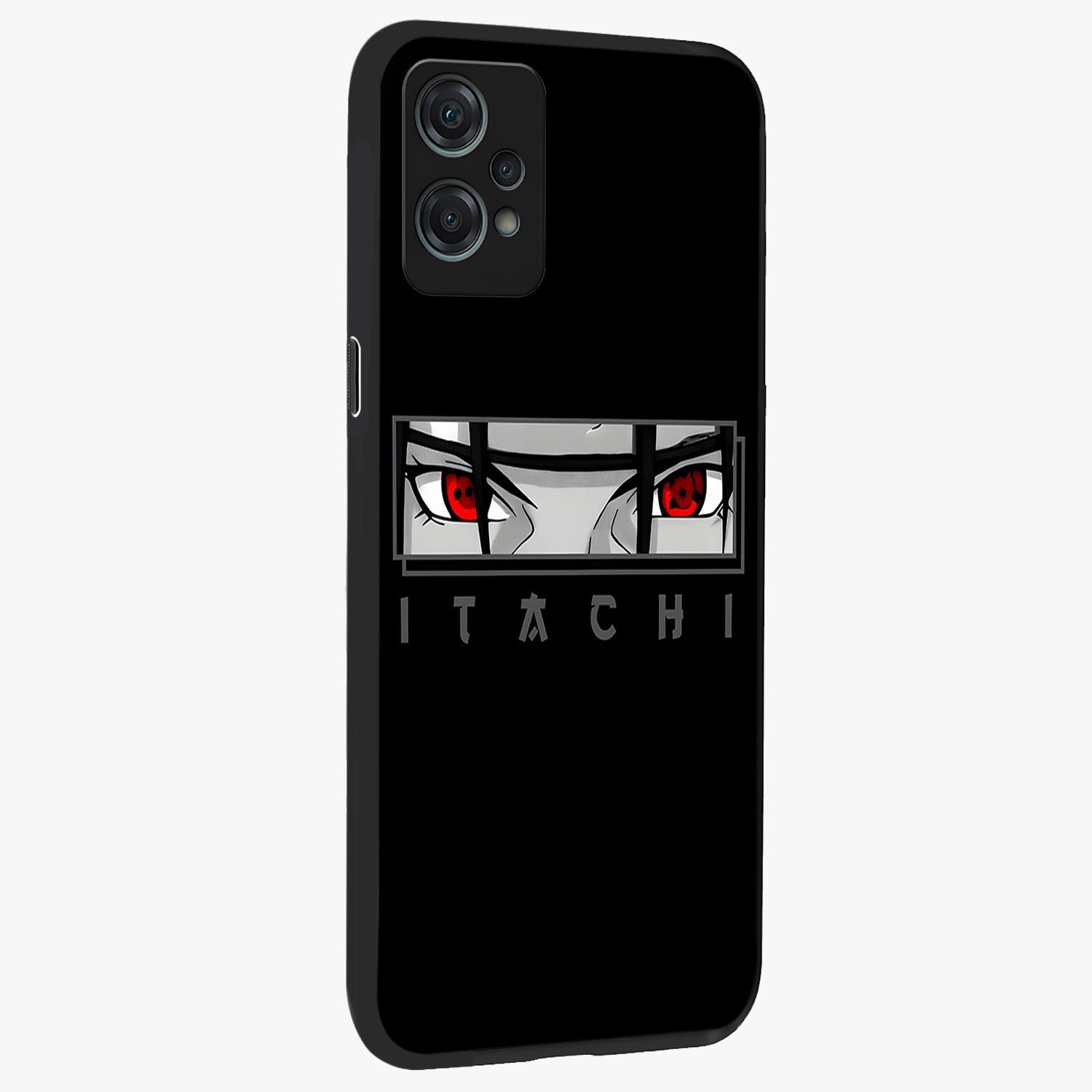 Scarlet Gaze Dominance Glass Case for 1+Nord Ce 2 Lite side perspective highlighting powerful detailing and smooth build