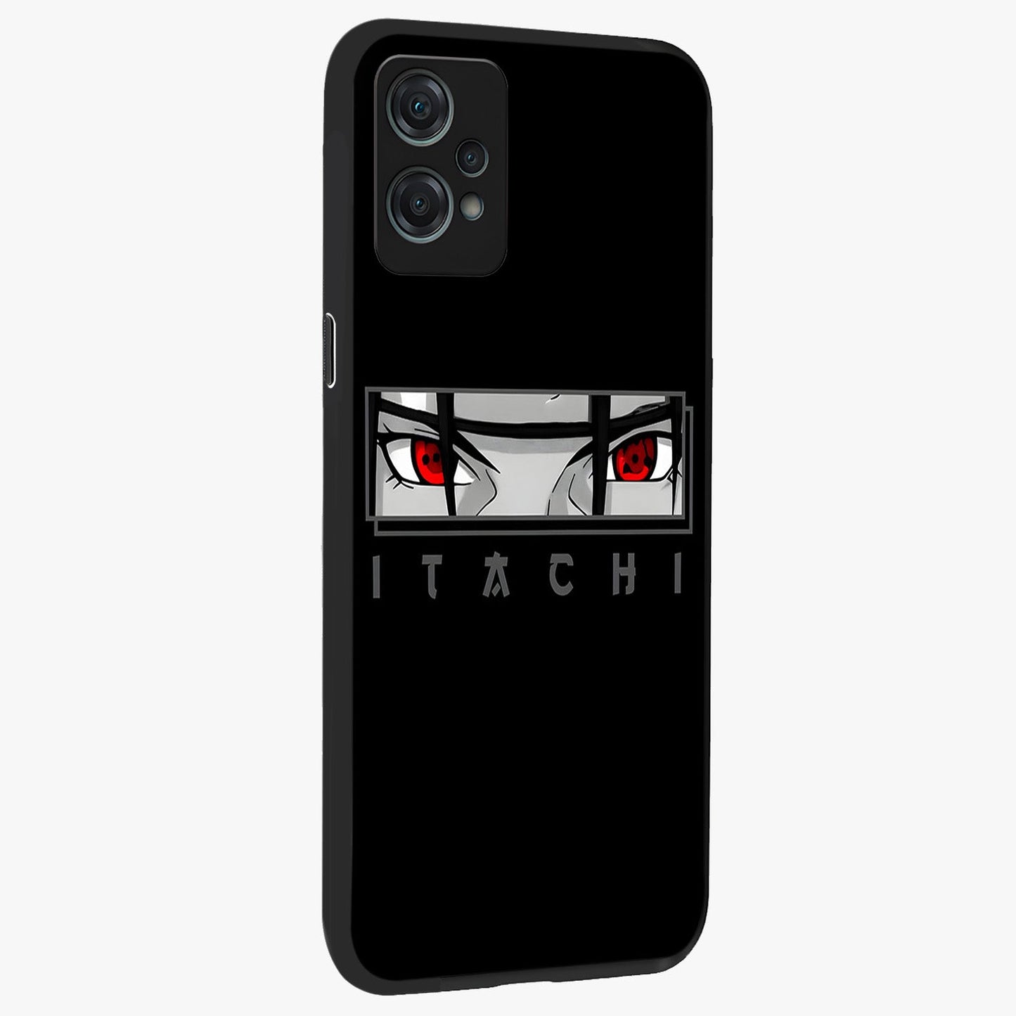Scarlet Gaze Dominance Glass Case for 1+Nord Ce 2 Lite side perspective highlighting powerful detailing and smooth build